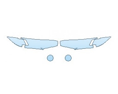 PAINT PROTECTION KIT - 2019 HONDA CIVIC_SEDAN EX-L HEADLIGHTS FOG LIGHTS (OPTION 1) - PRECUT PPF CLEAR BRA WRAP