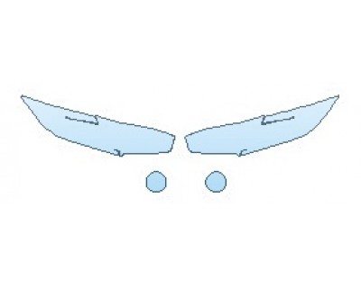 PAINT PROTECTION KIT - 2019 HONDA CIVIC_SEDAN EX-L HEADLIGHTS FOG LIGHTS (OPTION 2) - PRECUT PPF CLEAR BRA WRAP