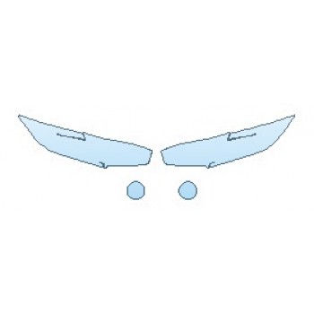 PAINT PROTECTION KIT - 2020 HONDA CIVIC_SEDAN TOURING HEADLIGHTS FOG LIGHTS (OPTION 2) - PRECUT PPF CLEAR BRA WRAP