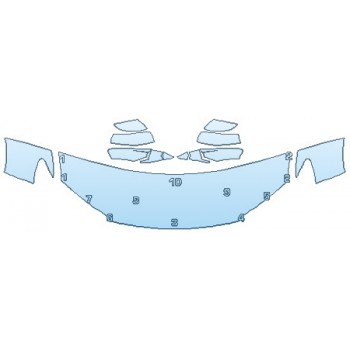 PAINT PROTECTION KIT - 2020 HONDA PASSPORT HOOD (24 INCH) FENDERS MIRRORS - PRECUT PPF CLEAR BRA WRAP