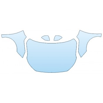 PAINT PROTECTION KIT - 2020 HYUNDAI ELANTRA ECO FULL HOOD (WRAPPED EDGES) FENDERS MIRRORS - PRECUT PPF CLEAR BRA WRAP