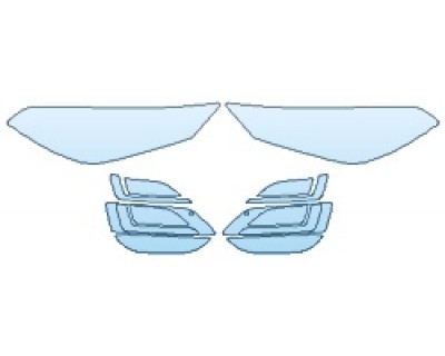 PAINT PROTECTION KIT - 2020 HYUNDAI TUCSON SE HEADLIGHTS FOG LIGHTS - PRECUT PPF CLEAR BRA WRAP