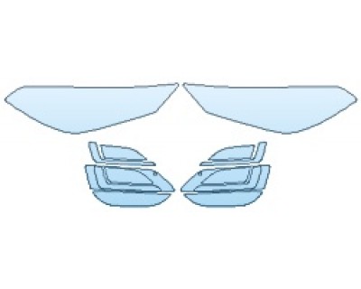PAINT PROTECTION KIT - 2020 HYUNDAI TUCSON VALUE HEADLIGHTS FOG LIGHTS - PRECUT PPF CLEAR BRA WRAP