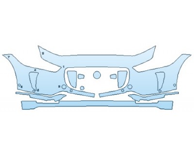 PAINT PROTECTION KIT - 2019 JAGUAR I-PACE HSE BUMPER - PRECUT PPF CLEAR BRA WRAP