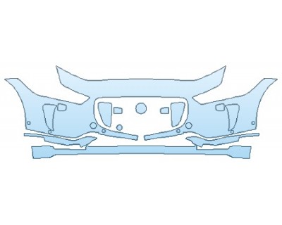 PAINT PROTECTION KIT - 2019 JAGUAR I-PACE HSE BUMPER WITH WASHERS - PRECUT PPF CLEAR BRA WRAP