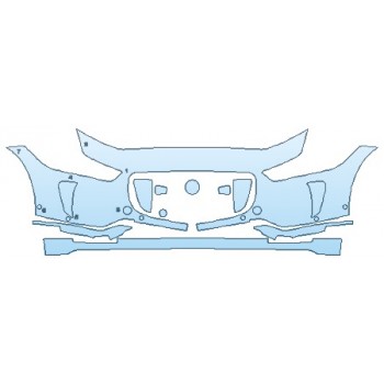PAINT PROTECTION KIT - 2019 JAGUAR I-PACE S BUMPER - PRECUT PPF CLEAR BRA WRAP