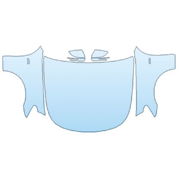 PAINT PROTECTION KIT - 2019 KIA K900 FULL HOOD (WRAPPED EDGES) FENDERS MIRRORS - PRECUT PPF CLEAR BRA WRAP