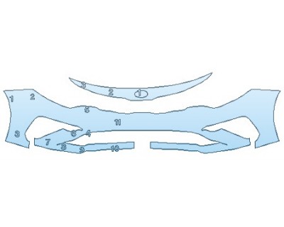PAINT PROTECTION KIT - 2020 KIA OPTIMA EX BUMPER (2 PIECE) - PRECUT PPF CLEAR BRA WRAP