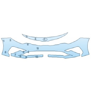 PAINT PROTECTION KIT - 2019 KIA OPTIMA S BUMPER (2 PIECE) - PRECUT PPF CLEAR BRA WRAP