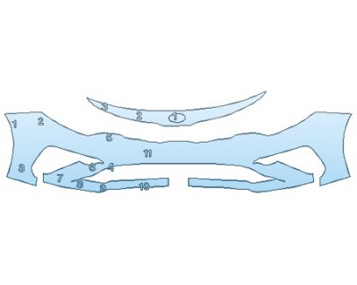 PAINT PROTECTION KIT - 2020 KIA OPTIMA S BUMPER (2 PIECE) - PRECUT PPF CLEAR BRA WRAP