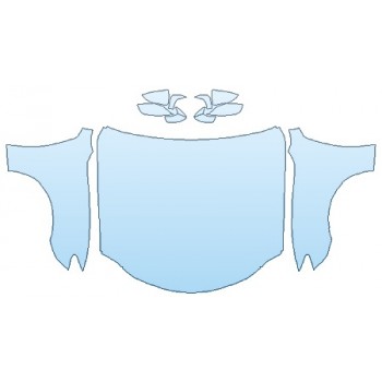 PAINT PROTECTION KIT - 2019 LEXUS RC_300 BASE FULL HOOD (WRAPPED EDGES) FENDERS MIRRORS - PRECUT PPF CLEAR BRA WRAP