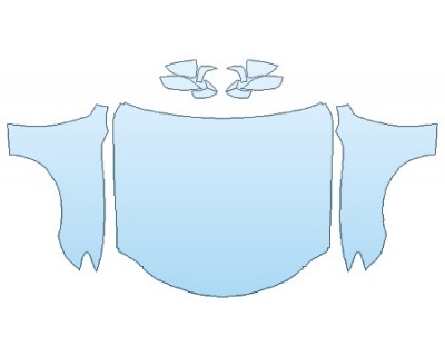 PAINT PROTECTION KIT - 2019 LEXUS RC_300 BASE FULL HOOD (WRAPPED EDGES) FENDERS MIRRORS - PRECUT PPF CLEAR BRA WRAP