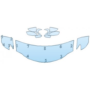 PAINT PROTECTION KIT - 2019 LEXUS RC_300 BASE HOOD (24 INCH) FENDERS MIRRORS - PRECUT PPF CLEAR BRA WRAP