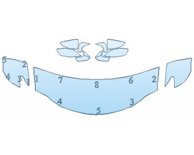 PAINT PROTECTION KIT - 2019 LEXUS RC_300 BASE HOOD (24 INCH) FENDERS MIRRORS - PRECUT PPF CLEAR BRA WRAP