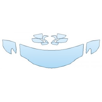 PAINT PROTECTION KIT - 2019 LEXUS RC_300 BASE HOOD (24 INCH WRAPPED EDGES) FENDERS MIRRORS - PRECUT PPF CLEAR BRA WRAP