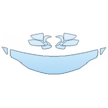 PAINT PROTECTION KIT - 2019 LEXUS RC_300 BASE HOOD (18 INCH WRAPPED EDGES) FENDERS MIRRORS - PRECUT PPF CLEAR BRA WRAP