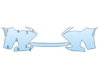 PAINT PROTECTION KIT - 2019 LEXUS RC_300 BASE BUMPER - PRECUT PPF CLEAR BRA WRAP