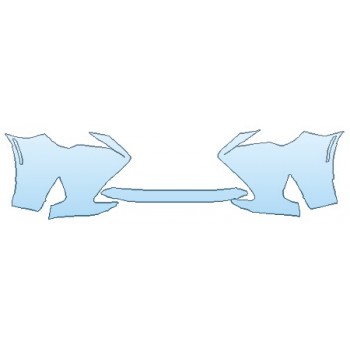 PAINT PROTECTION KIT - 2019 LEXUS RC_300 BASE BUMPER (WRAPPED EDGES) - PRECUT PPF CLEAR BRA WRAP