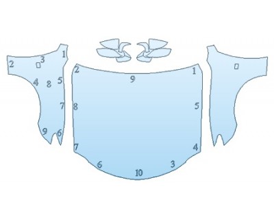 PAINT PROTECTION KIT - 2019 LEXUS RC_300 F-SPORT FULL HOOD FENDERS MIRRORS - PRECUT PPF CLEAR BRA WRAP