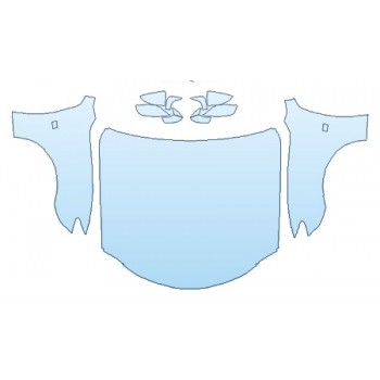 PAINT PROTECTION KIT - 2019 LEXUS RC_300 F-SPORT FULL HOOD (WRAPPED EDGES) FENDERS MIRRORS - PRECUT PPF CLEAR BRA WRAP