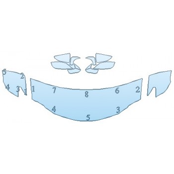 PAINT PROTECTION KIT - 2019 LEXUS RC_300 F-SPORT HOOD (24 INCH) FENDERS MIRRORS - PRECUT PPF CLEAR BRA WRAP