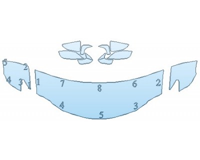 PAINT PROTECTION KIT - 2019 LEXUS RC_300 F-SPORT HOOD (24 INCH) FENDERS MIRRORS - PRECUT PPF CLEAR BRA WRAP
