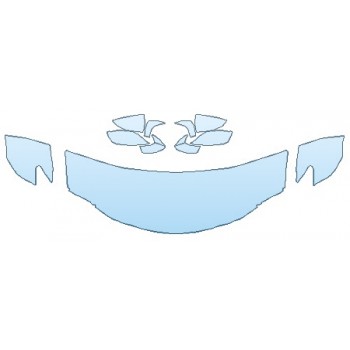 PAINT PROTECTION KIT - 2019 LEXUS RC_300 F-SPORT HOOD (24 INCH WRAPPED EDGES) FENDERS MIRRORS - PRECUT PPF CLEAR BRA WRAP