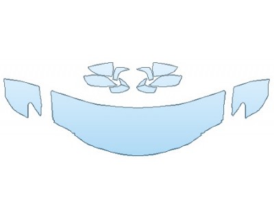 PAINT PROTECTION KIT - 2019 LEXUS RC_300 F-SPORT HOOD (24 INCH WRAPPED EDGES) FENDERS MIRRORS - PRECUT PPF CLEAR BRA WRAP