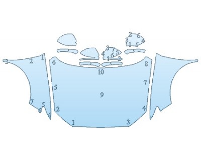 PAINT PROTECTION KIT - 2019 LINCOLN MKC RESERVE FULL HOOD FENDERS MIRRORS - PRECUT PPF CLEAR BRA WRAP