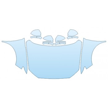 PAINT PROTECTION KIT - 2019 LINCOLN MKC RESERVE FULL HOOD (WRAPPED EDGES) FENDERS MIRRORS - PRECUT PPF CLEAR BRA WRAP