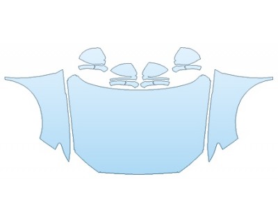 PAINT PROTECTION KIT - 2019 LINCOLN MKC RESERVE FULL HOOD (WRAPPED EDGES) FENDERS MIRRORS - PRECUT PPF CLEAR BRA WRAP