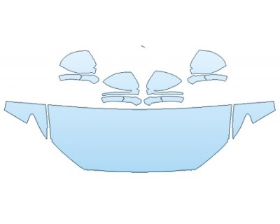 PAINT PROTECTION KIT - 2019 LINCOLN MKC RESERVE HOOD (24 INCH WRAPPED EDGES) FENDERS MIRRORS - PRECUT PPF CLEAR BRA WRAP