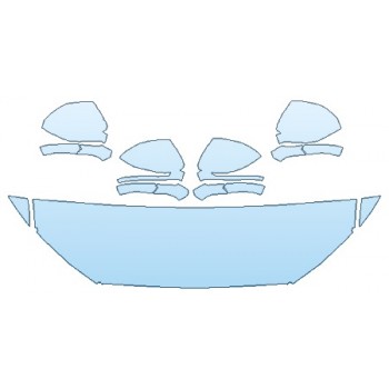 PAINT PROTECTION KIT - 2019 LINCOLN MKC RESERVE HOOD (18 INCH WRAPPED EDGES) FENDERS MIRRORS - PRECUT PPF CLEAR BRA WRAP