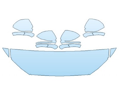 PAINT PROTECTION KIT - 2019 LINCOLN MKC RESERVE HOOD (18 INCH WRAPPED EDGES) FENDERS MIRRORS - PRECUT PPF CLEAR BRA WRAP