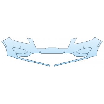 PAINT PROTECTION KIT - 2019 LINCOLN MKC RESERVE BUMPER WITH SENSORS (OPTION 1) - PRECUT PPF CLEAR BRA WRAP