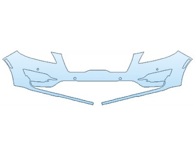 PAINT PROTECTION KIT - 2019 LINCOLN MKC RESERVE BUMPER WITH SENSORS (OPTION 1) - PRECUT PPF CLEAR BRA WRAP