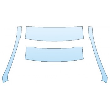 PAINT PROTECTION KIT - 2019 LINCOLN MKC RESERVE ROOF A-PILLARS - PRECUT PPF CLEAR BRA WRAP