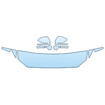 PAINT PROTECTION KIT - 2020 LINCOLN NAUTILUS BASE HOOD (18 INCH WRAPPED EDGES) FENDERS MIRRORS - PRECUT PPF CLEAR BRA WRAP