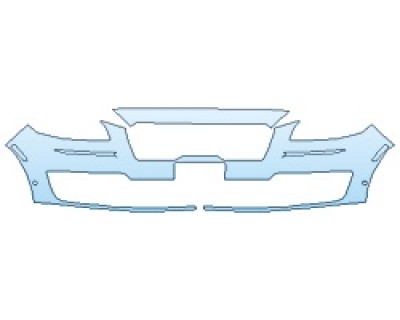 PAINT PROTECTION KIT - 2020 LINCOLN NAUTILUS BASE BUMPER WITH LICENSE PLATE CUTOUT (ONE PIECE) - PRECUT PPF CLEAR BRA WRAP