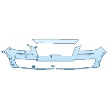 PAINT PROTECTION KIT - 2020 LINCOLN NAUTILUS RESERVE BUMPER (ONE PIECE) - PRECUT PPF CLEAR BRA WRAP