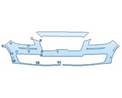 PAINT PROTECTION KIT - 2020 LINCOLN NAUTILUS RESERVE BUMPER (ONE PIECE) - PRECUT PPF CLEAR BRA WRAP