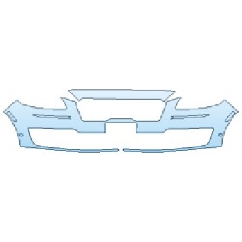 PAINT PROTECTION KIT - 2020 LINCOLN NAUTILUS RESERVE BUMPER WITH LICENSE PLATE CUTOUT (ONE PIECE) - PRECUT PPF CLEAR BRA WRAP