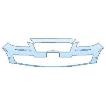 PAINT PROTECTION KIT - 2020 LINCOLN NAUTILUS RESERVE BUMPER WITH LICENSE PLATE CUTOUT (TWO PIECE) - PRECUT PPF CLEAR BRA WRAP