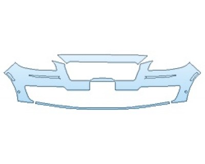PAINT PROTECTION KIT - 2020 LINCOLN NAUTILUS SELECT BUMPER WITH LICENSE PLATE CUTOUT (TWO PIECE) - PRECUT PPF CLEAR BRA WRAP