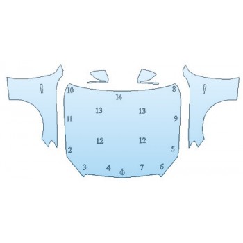 2019 MERCEDES C-CLASS_C43_WAGON AMG Full Hood Fenders Mirrors INVISIBLEMASK - 3M PAINT PROTECTION