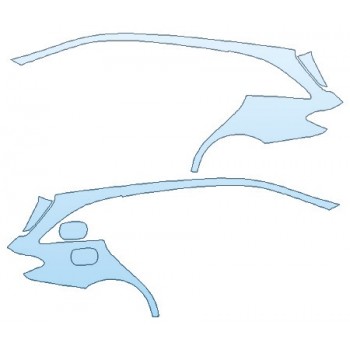 2019 MERCEDES C-CLASS_C43_WAGON AMG Full Rear Quarters (Wrapped Edges) INVISIBLEMASK - 3M PAINT PROTECTION