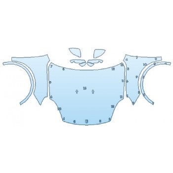 PAINT PROTECTION KIT - 2020 PORSCHE CAYENNE TURBO FULL HOOD FENDERS MIRRORS - PRECUT PPF CLEAR BRA WRAP