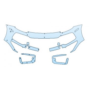 PAINT PROTECTION KIT - 2019 PORSCHE CAYENNE TURBO HOOD (18 INCH WRAPPED EDGES) FENDERS MIRRORS - PRECUT PPF CLEAR BRA WRAP