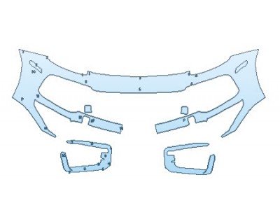 PAINT PROTECTION KIT - 2020 PORSCHE CAYENNE TURBO HOOD (18 INCH WRAPPED EDGES) FENDERS MIRRORS - PRECUT PPF CLEAR BRA WRAP