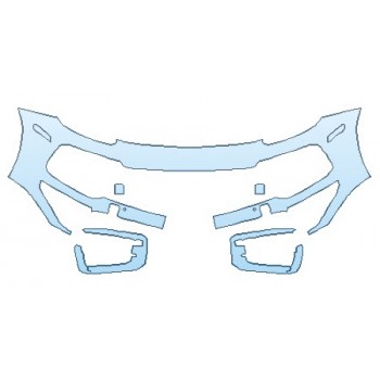 PAINT PROTECTION KIT - 2020 PORSCHE CAYENNE TURBO BUMPER - PRECUT PPF CLEAR BRA WRAP